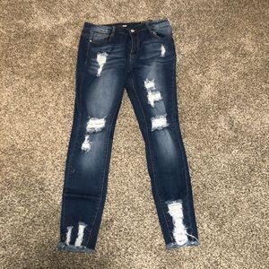 Distressed jeans